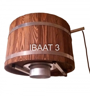 Ведро водопад на 60л декорированное деревом IBAAT-3r для бани и сауны. Фото №6